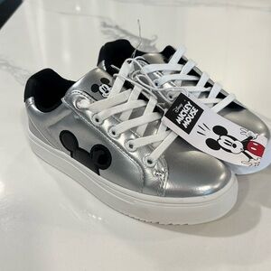 Mickey Mouse silver sneakers kids size 1